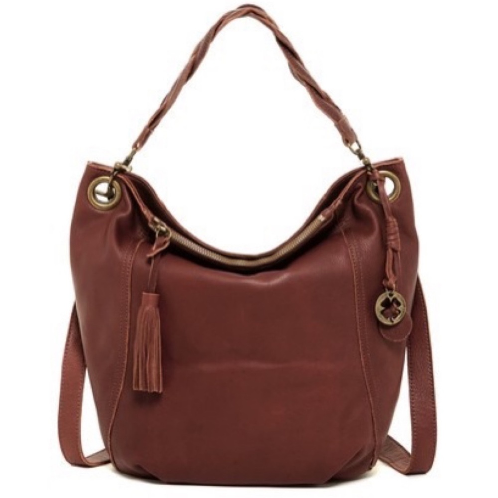 Lucky Brand Ashmore Leather Bucket Hobo Bag
